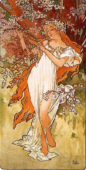 Alfons Mucha Spring